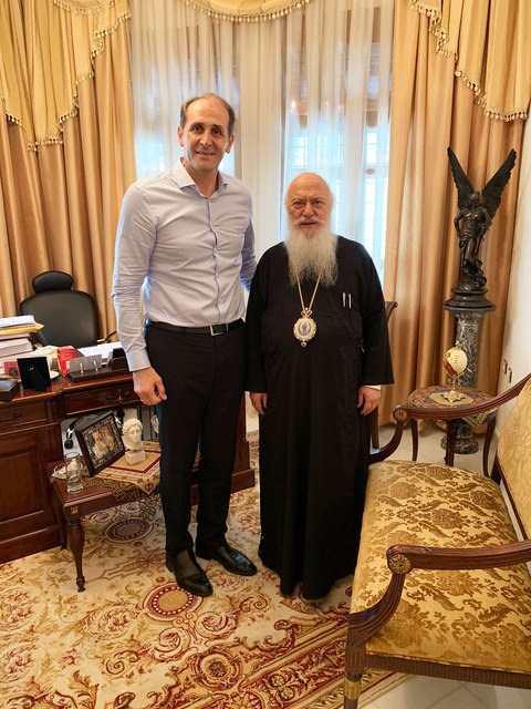 Συνάντηση Βεσυρόπουλου με τον σεβ. Μητροπολιτή κ. Παντελεήμων
