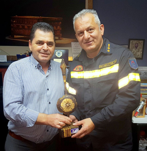 Ο νέος διοικητής της Πυροσβεστικής στον Αντιπεριφερειάρχη Ημαθίας