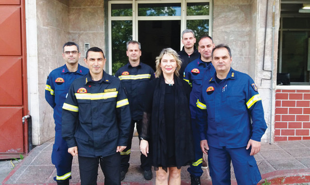 Η Υφυπουργός Προστασίας του Πολίτη επισκέφθηκε την Πυροσβεστική Νάουσας