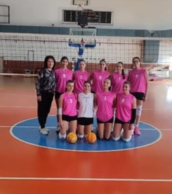 Η  ομάδα Πετοσφαίρισης κοριτσιών  του 2ου Λυκείου  Νάουσας πρωταθλήτρια Ημαθίας