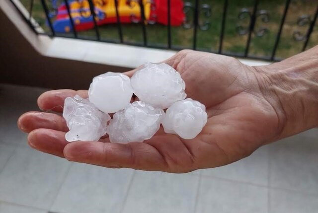 Zημίες σε καλλιέργειες από χαλάζι μεγέθους μεγαλύτερου του καρυδιού σε περιοχές της Ημαθίας
