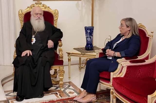 Η Στέλλα Αραμπατζή στον Μητροπολίτη μας κ. Παντελεήμονα – Διάλογος για κοινωνία, αξίες και αλληλεγγύη