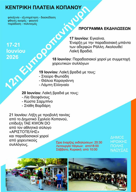 Ο Κοπανός στο επίκεντρο της τοπικής αγοράς και της παράδοσης με τη 12η Εμποροπανήγυρη